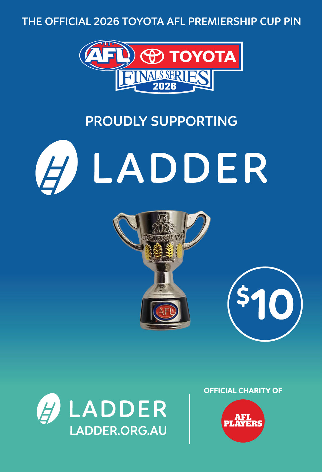 Official 2026 Toyota AFL Premiership Cup pin